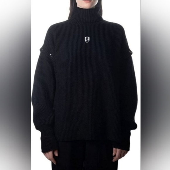 VHNY TURTLE NECK Swester VERSATILE VEST Black ONE SIZE NWT